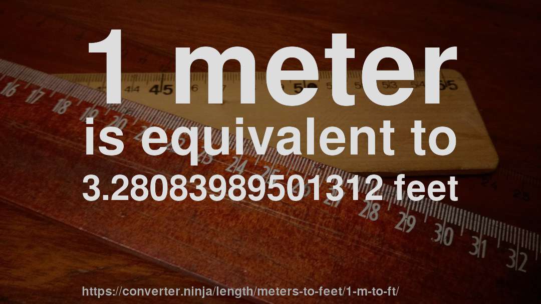 Feet in meter 1 Meters to